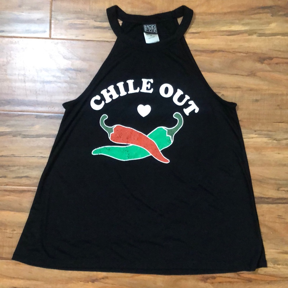 Black tank top
